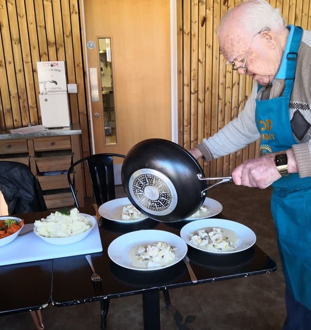 Feb 22 Terry Serves Lunch