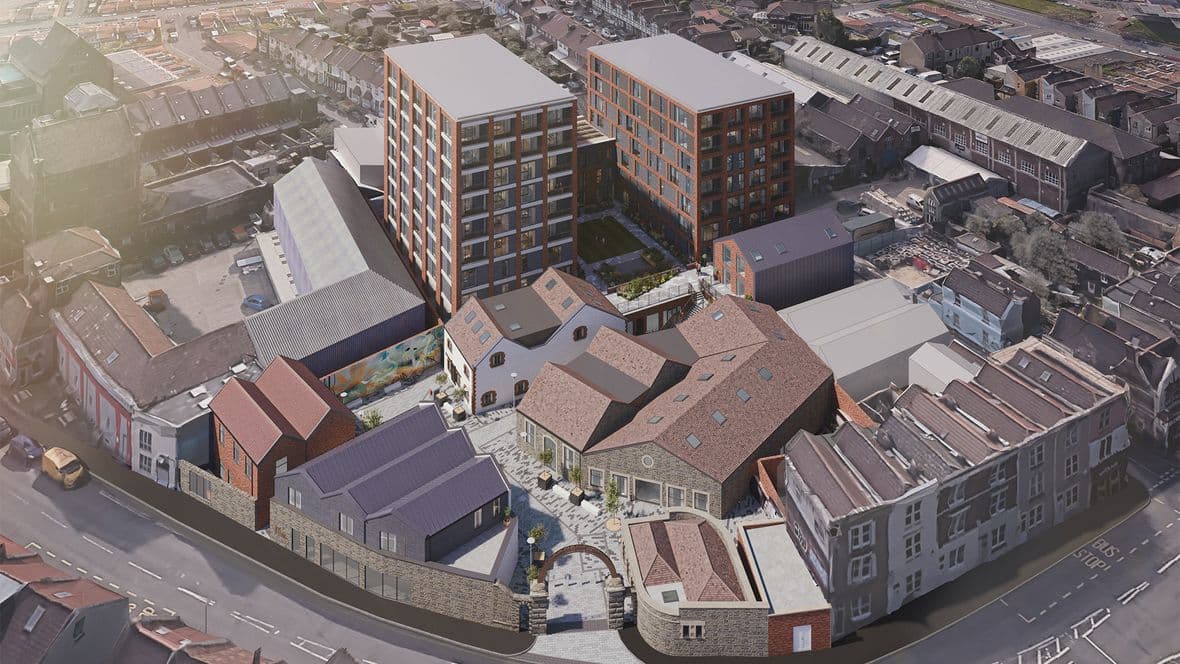 The Old Brewery aerial (1)